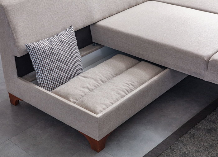 Atelier Del Sofa T-Loft Right - Sofá-Cama Esquinero Crema